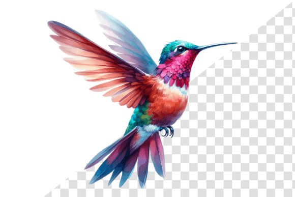 Download Hummingbird Art Watercolors Clipart - Premium Bundle