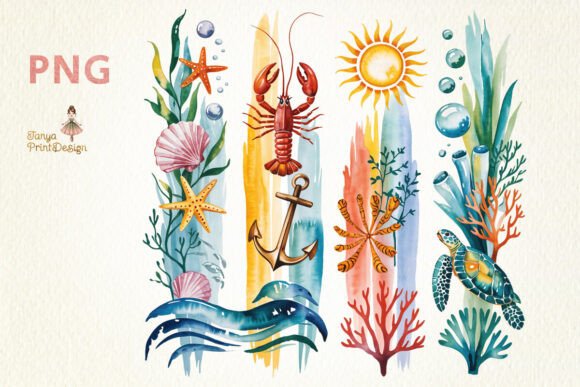 Download Ocean Brushstroke Summer Design PNG - Brush Collection