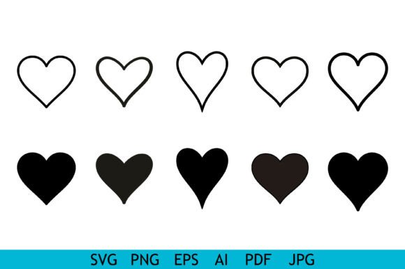 Download Simple Heart Shape Icon Set - Simple Collection