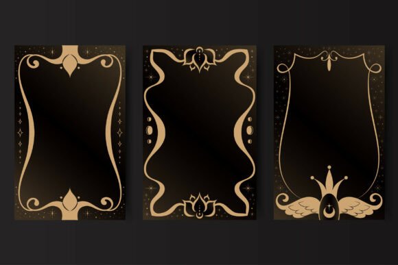 Download Tarot Card Frames in Art Nouveau Style - Card Collection